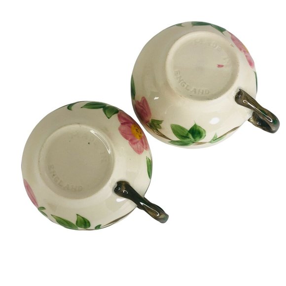 2 Franciscan Desert Rose Tea Cups & Saucer Sets Flat Cup Coffee Made in England - Picture 7 of 11